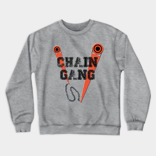 Chain Gang Football Crewneck Sweatshirt by ArmChairQBGraphics